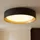 LINDBY Kambia 1 flammig rund schwarz/gold Aluminium