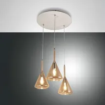 Fabas Luce Tris 3-flg. 40W amber Metall