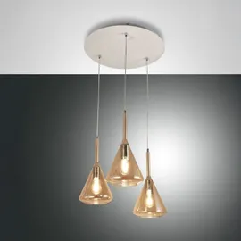 Fabas Luce Tris 3-flg. 40W amber Metall