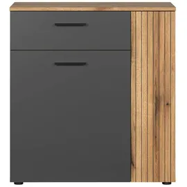 trendteam Esteban 80 x 86 x 38 cm Anthrazit/Evoke Eiche