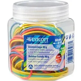 Westcott Gummiringe E-10581 00 Größe sortiert bunt 80 g