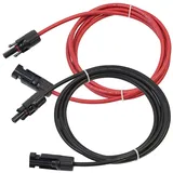 Solar-Verlängerungskabel, MC4-kompatibel, 2x 6 mm2 (10 AWG), 2 m, IP68