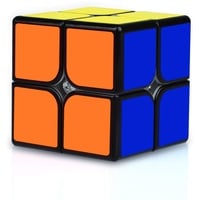 JQGO Zauberwürfel 2x2 Speed Puzzle Cube, 2X2x2 Magic Cube Zauber Würfel PVC Aufkleber für Kinder und Erwachsene, Spielzeug Geschenke für Kinder (Schwarz)