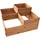NATIV Pflanzkasten 90 x 90 x 90 cm Braun
