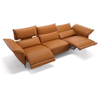 BIG Sofa CUNEO Relaxcouch Leder Sofa - Orange