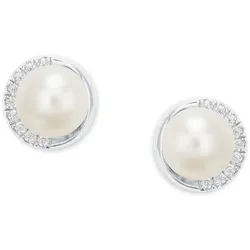 s.Oliver Damen Ohrstecker 2022749 Perle Silber
