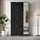 Okwish Schuhschrank 80 x 147 x 24 cm mit Spiegel / schwarz