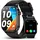 souyie Smartwatch Herren Damen mit Telefonfunktion, 2.04” AMOLED Display, IP68 Wasserdicht Sportuhr, mit Blutdruck, Herzfrequenz, SpO2, Android iOS - Schwarz