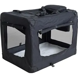 Estexo Hundebox Faltbox XXL Transporttasche faltbar Tierbox Hunde Schwarz