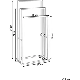 Beliani Handtuchständer Hellbraun