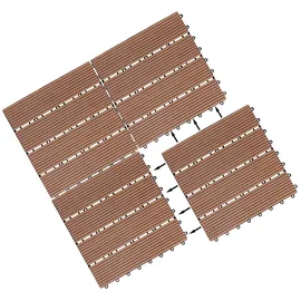 CASARIA WPC Fliesen 55er-Set Klassik Terrakotta