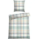 SCHIESSER Bettwäsche »Ezra aus weicher Baumwolle und einem wunderschönen Karo«, MADE IN GREEN by OEKO-TEX®-zertifiziert blau