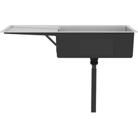 vidaXL Handgemachte Einbauspüle Edelstahl - Silber