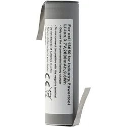 AccuCell Akku 18650 für Industrie, Powertool, Li-ion, 3,7V, 2600mAh, 9,6Wh mit Lötfahne in Z-Form