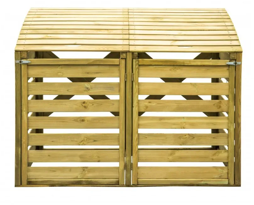 Hardwex Mülltonnenbox für 2 Mülltonnen