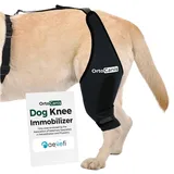Ortocanis - Kniebandage mit Leckschutz Hund - Knieschiene Linke Hinterbein - Kreuzbandriss, Kniescheibenluxation und nach Operationen - Speziellem Neopren - Größe: XS de 23 a 25 cm