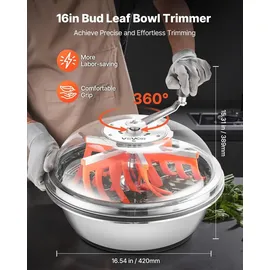 Vevor Erntemaschine Bowl 42cm manuell