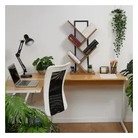 Relaxdays Bücherregal 71 x 40 x 21,5 cm Braun/Schwarz