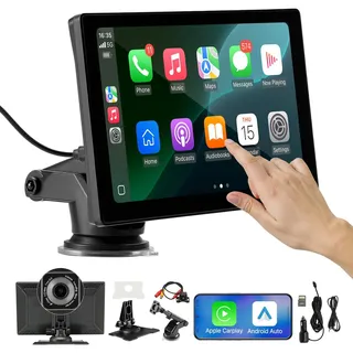 Vevor Kabelloses Autoradio (228,6 mm) HD-Radio mit Touchscreen, Apple CarPlay & Android Auto, Bluetooth, USB, FM