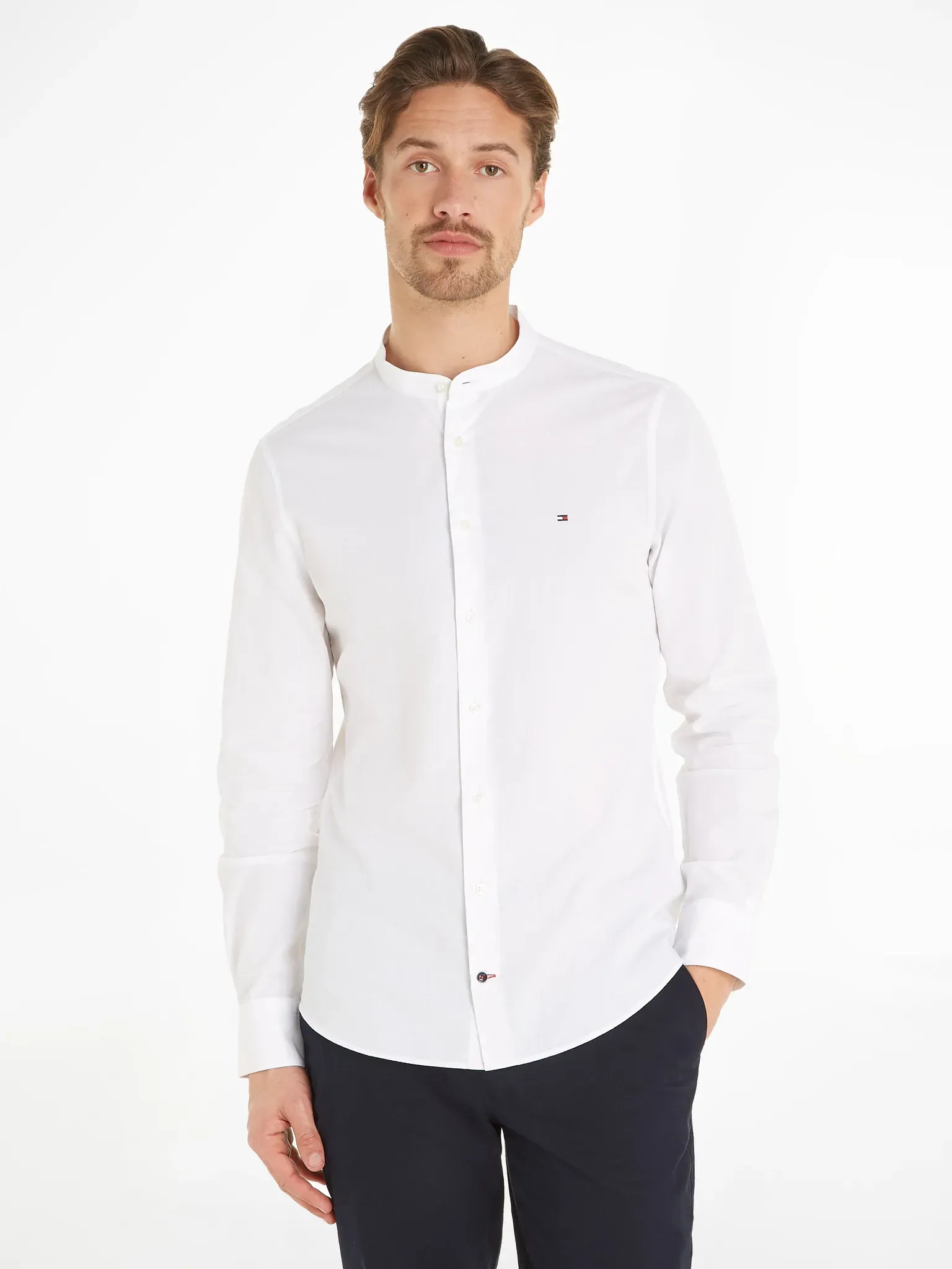 Langarmhemd »CL-W OXFORD DOBBY SF SHIRT«, mit feiner Struktur, Gr. 44 - N-Gr, Optic White / Optic White, , 14068131-44 N-Gr