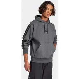 adidas Essentials 3-STREIFEN Hoodie JW4308 Kapuzenpullover dunkel grau XL