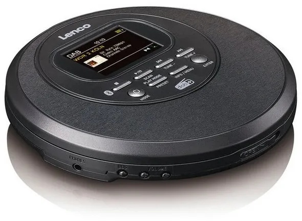 Lenco CD-500 Portabler CD-Player mit DAB+ Radio BT Akku CD-Player (Bluetooth, UKW Radio) schwarz