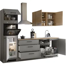kochstation Küchenzeile KS-Malfi 260 cm grau