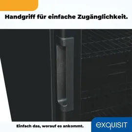 Exquisit GKS350-1-GT-280D Getränkekühlschrank (320 l, 1730 mm hoch, Schwarz)