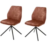 MCA furniture Esszimmerstuhl 52 x 89 x 64 cm (B/H/T) (2-er Set, 2 St) braun