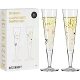 Ritzenhoff & Breker Ritzenhoff Goldnacht Champagnergläser 205 ml 2er Set Herzen - A