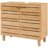 [en.casa] Waschbeckenunterschrank Epind 60x66x30 cm Bambus Natur [en.casa]