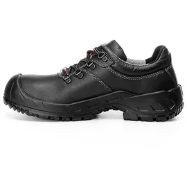 ELTEN RENZO XXW Low ESD S3 Damen und Herren, Leder, Stahlkappe, leicht, robust, Schwarz,