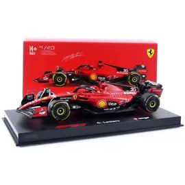 BBURAGO F1 Ferrari SF-23 #16 Leclerc (mit Helm, Maßstab 1:43)