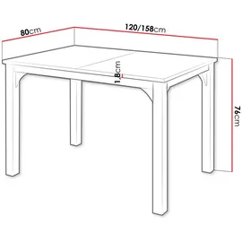 Mirjan24 Focus 120 - 158 x 76 x 80 cm schwarz