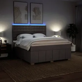 vidaXL Boxspringbett 180 x 200 cm Taupe