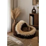 Lammfell VIP Katzen & Hundehöhle Braun -