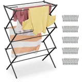 Relaxdays Wäscheständer klappbar schwarz
