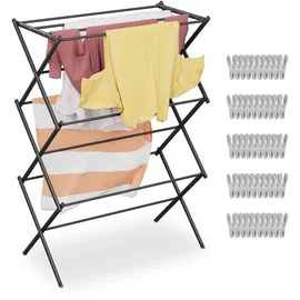 Relaxdays Wäscheständer klappbar schwarz