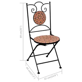 vidaXL Mosaik Set 3-tlg. terracotta