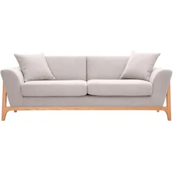 Skandinavisches Sofa 3-Sitzer in Beige und Esche ASAKO