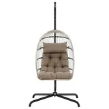 VCM ebuy24 Trezza Hängesessel mit Stativ Grau