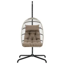 VCM ebuy24 Trezza Hängesessel mit Stativ Grau