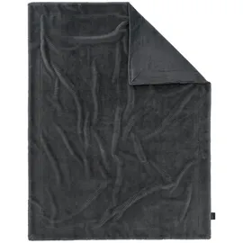 Bugatti "bugatti Wohndecke Felloptik", grau (anthrazit), B:150cm L:200cm, Polyester, Wohndecken, Wohndecke, besonders weich