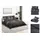 vidaXL Bettwäsche-Set Schwarz 200 x 220 cm