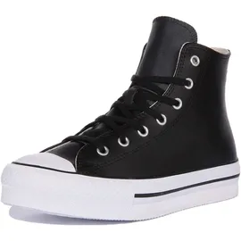 Converse Chuck Taylor All Star Eva Lift Leather Plateau-Sneaker Damen Schwarz 37,5