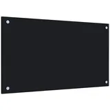 vidaXL Küchenrückwand Schwarz 70x40 cm Hartglas