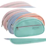 Exacompta 52590E 6x Ovales Schlampermäppchen, PU, Aquarel sortiert