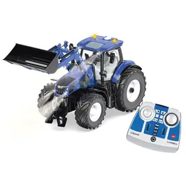 Siku New Holland T7.315 mit Frontlader und Bluetooth-Fernsteuermodul,