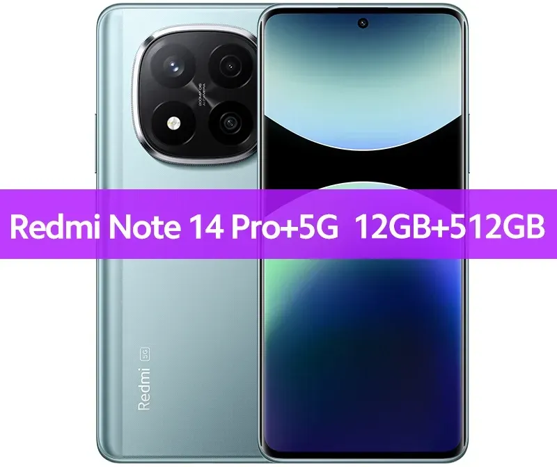 【Marke+】 Xiaomi Redmi Note 14 Pro+ 5G Smartphone 200 MP AI-Kamera Snapdragon ®   7s Gen 3 120 W HyperCharge 6,67 AMOLED-Display