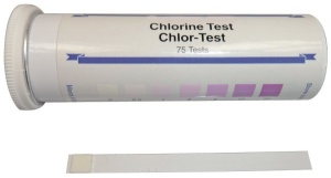 UNGER HiFloTM Chlor Teststreifen, Zubehör für RO30C, 1 Packung = 75 Teststreifen